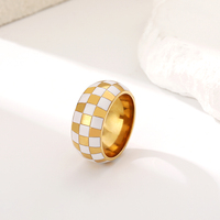 Bague ouverte tendance en acier inoxydable pour femme, style INS, plaqué or antique, bijoux de mariage, de fiançailles et d'anniversaire, fabriquée en Chine
