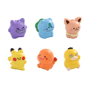 Figuras de resina Pokémon versión Q, mini personajes de dibujos animados para decoración de coche y escritorio. - Product Image 1