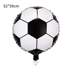 Pallone da calcio rotondo gonfiabile da 18 pollici a forma di pallone da calcio per bambini sport foil giocattolo pallone da calcio palloncino da basket palloncino - Product Image 2