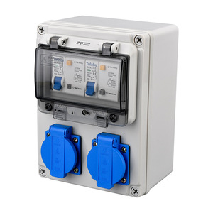 Boîtier de distribution mural étanche Tulabu pour extérieur, indice de protection IP65, avec disjoncteur, pour chantier de construction - Product Image 3