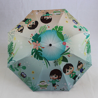 Parapluie promotionnel moderne en pongé avec logo personnalisé, impression intégrale, protection UV, argenté, pour cadeaux d'affaires, avec tige chromée, fabriqué en Chine