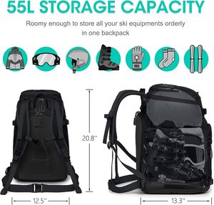 Sac de transport imperméable pour bottes de ski, bottes de snowboard et patins à roulettes, avec nouveau logo, idéal pour les voyages en avion - Vente en gros - Product Image 2
