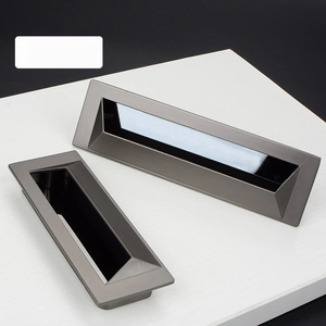 Aluminum Alloy Recessed Flush Pull Handles Invisible Embedded Cabinet <strong>Drawer</strong> Pulls for Wardrobe Sliding Door - Product Image 2