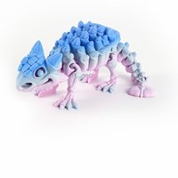 Figura de Lagarto Articulada Impresa en 3D, Color Degradado, Juguete Flexible Antiestrés, Decoración de Escritorio, Coleccionable