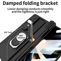 Coque à charnière magnétique de luxe pour Samsung Galaxy Z Fold 4 Coque avec film intégré Coque pour téléphone portable PC