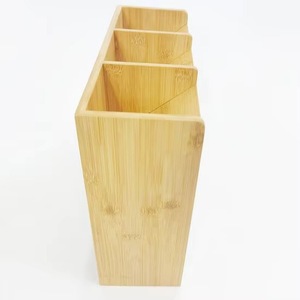 Porte-crayons en bambou/Porte-crayons avec 9 compartiments, Organisateur de papeterie de bureau, Convient pour la maison et le bureau - Product Image 3