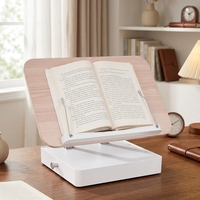 Support de lecture réglable pour bureau, support pour ordinateur portable avec tiroir de rangement, support d'affichage pliable pour la maison et le bureau