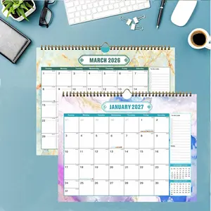 <span class=keywords><strong>Calendrier</strong></span> de bureau et mural 2026-2027 en anglais, compte à rebours pour le commerce extérieur, planificateur 365 jours, <span class=keywords><strong>calendrier</strong></span> mensuel non promotionnel - Product Image 1