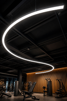 Perfil de Aluminio Ajustable y Flexible para Tiras LED, Carcasa Redonda para Lámparas de Araña, Soluciones de Iluminación Comercial Personalizadas