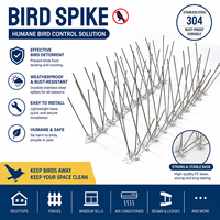 Grille anti-oiseaux écologique de 60 cm avec 75 pointes en PC pour la protection des volailles et l'utilisation agricole