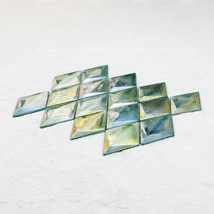 Carreaux de mosaïque en verre 3D en forme de diamant Mosaïque de verre thermofusible <span class=keywords><strong>turquoise</strong></span> <span class=keywords><strong>bleu</strong></span> vert pour décoration d'hôtel et murs caractéristiques - Product Image 4
