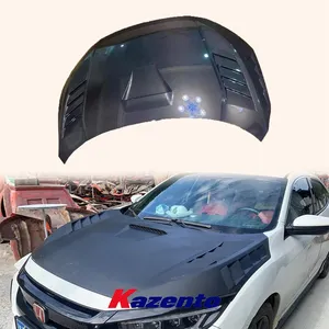 Honda Civic FC FK7 için 2016-2022 karbon Fiber ADL tarzı bacalı ön kaput Bonnet