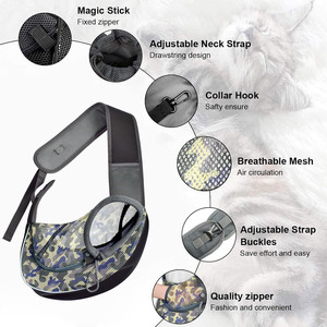 Free sample Outdoor Single Shoulder <b>Dog</b> Carrier Travel <b>Dog</b> Shoulder Bag Mesh Oxford Single Comfort Sling Handbag Tote Pouch - Product Image 3