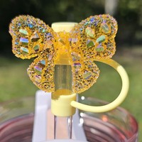 Capuchon de paille en strass pour gobelet, compatible avec les tasses de 30 oz et 40 oz, accessoires de bouteille d'eau réutilisables et anti-poussière
