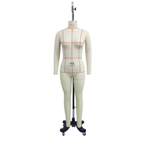 Mannequin de couture femme taille US 12, corps entier, avec jambe gauche et bras détachables, cintre réglable, pour drapage de vêtements
