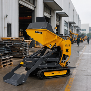 Minicargadora de orugas de una tonelada con cucharón basculante hidráulico - Máquina compacta de construcción para movimiento de tierras en sitios estrechos - Product Image 5