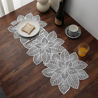 Nouveau chemin de table en vinyle PVC écologique style européen pour table de salle à manger, mariage, luxe - Vente en gros