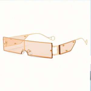 Gafas de Sol Cuadradas Sin Montura con Lentes de Una Pieza y Remaches Estilo Escudo para Hombre y Mujer, Novedad de Moda 2020, Protección UV400 - Product Image 4