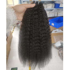 थोक मूल्य उच्च गुणवत्ता वाली किंकी सीधे मानव बाल बंडलों, 100 वास्तविक प्राकृतिक किंकी सीधे बाल बंडलों के बाल - Product Image 4