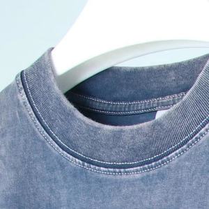 Camiseta de Algodón Lisa Lavada Estilo Streetwear Personalizada, 230 g/m², Camisetas Vintage Lisas para Hombre, Camisetas Extra Grandes con Lavado Ácido Personalizado - Product Image 2