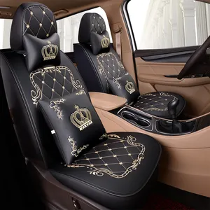 Fundas de cuero personalizadas para asiento de coche, para 7 asientos, SUV, MPV