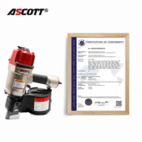 Pistolet à clous pneumatique industriel ASCOTT CN90 OEM pour palettes, en alliage d'aluminium, robuste, 50-90 mm, pour charpente et bardage