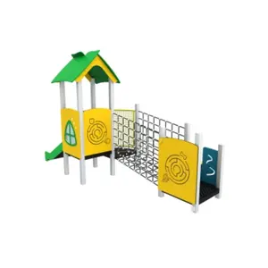Équipement de terrain de jeu extérieur pour enfants personnalisé attrayant Playhouse PE Board Amusement Park Terrain de jeu extérieur pour enfants Big Slides