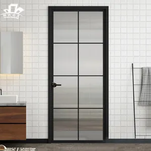 工厂定制室内设计卫生间便宜铝玻璃浴室门