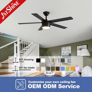 Ventilador <span class=keywords><strong>de</strong></span> techo LED 1stshine, 5 aspas <span class=keywords><strong>de</strong></span> plástico negro, iluminación Led regulable, ventilador <span class=keywords><strong>de</strong></span> techo <span class=keywords><strong>de</strong></span> Control inteligente con control remoto - Product Image 4