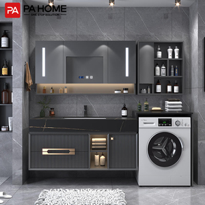 Vente en gros d'armoires de toilette en contreplaqué modernes personnalisées pour hôtels en salle de bains à montage mural - Product Image 5