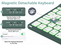 Kenke casing Keyboard nirkabel Bluetooth, casing Keyboard untuk iPad 10.9 inci 2022, casing penutup lampu latar cocok warna Gen ke-10