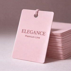 Etiquettes de balançoire en tissu écologique de luxe avec logo imprimé personnalisé pour vêtements bijoux sacs chaussures jeans techniques d'estampage à chaud - Product Image 2