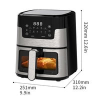 Friteuse à air numérique 7L sans huile, appareil électroménager professionnel multifonctionnel en option