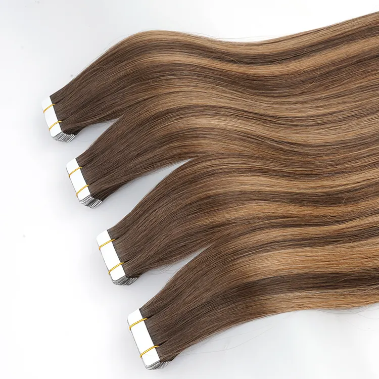 सैलून पेशेवर निजी लेबल पूर्ण क्यूटिकल डबल पक्षीय चिपकने वाला वॉकर अदृश्य टेप बालों के विस्तार में