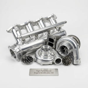 Nouveau Collecteur d'admission et de sortie en aluminium usiné CNC 5 axes de haute précision pour performance de course, avec rail de carburant et turbo - Product Image 2