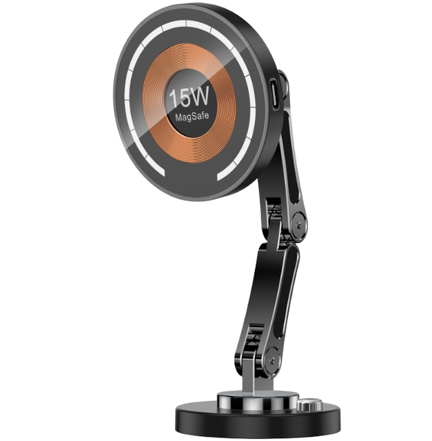 Magnetic Wireless Charging Car Phone Holder Magnetic Suction Phone Holder Magnetic Car Phone Holder 360 Rotation Charging
