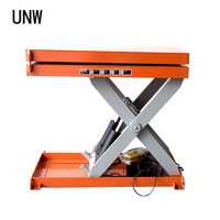 Tables élévatrices à ciseaux personnalisées UNW, plateforme rotative, 220/380V 50/60Hz, structure en acier au carbone de haute qualité, levage