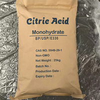 Acide citrique monohydraté en poudre de haute pureté (99,5 % qualité alimentaire / 99 % qualité industrielle) pour additifs alimentaires, cosmétiques et traitement de l'eau