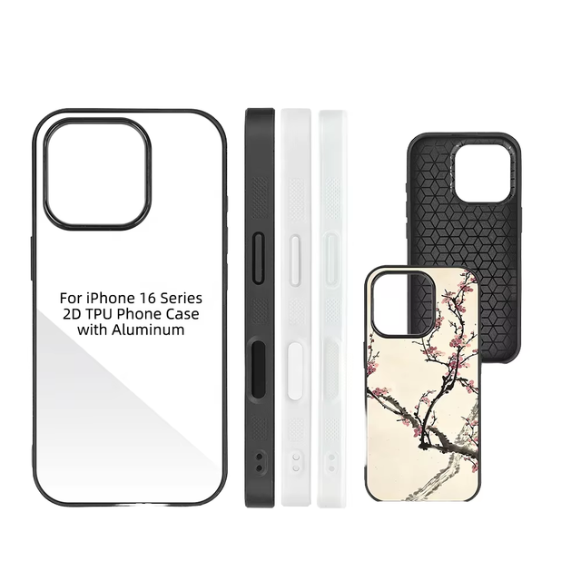 Wholesale 2D DIY Aluminum TPU+PC Phone Cases for 17 Pro Max Sublimation Blank Waterproof Shockproof Heat Dissipation Phone Case