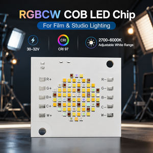 Chip LED COB RGBCW Bridelux/Epistar 4046 200W, CRI 97, 2700K-6000K, Array LED 5in1 per Teste Mobili da Palcoscenico e Studi <span class=keywords><strong>TV</strong></span> - Product Image 1