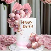 Accessoires de décoration de gâteaux, ensemble de 32 pièces, boules de poudre, éventails en papier, accessoires pour gâteaux, décoration de table de dessert d'anniversaire