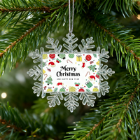 Pendentif de Noël rotatif Topjlh vierge pour sublimation, impression photo personnalisée, décoration suspendue pour sapin de Noël, vente en gros
