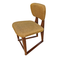 Chaise de salle à manger en bouclette avec structure en bois massif de qualité supérieure |   Chaise d'appoint moderne artisanale de style mid-century, siège en cuir PU, écologique et durable