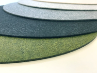 Sous-verres ronds et carrés en feutre découpé au laser coloré de 10 cm avec napperons en feutre en forme de support pour une utilisation en gros