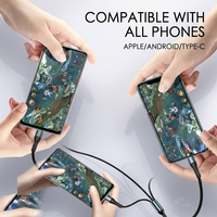 Cable de Carga Rápida 3 en 1 de 120W, Cable de Datos Multifunción con Trenzado de Nailon, USB a Micro USB/Tipo-C/Lightning