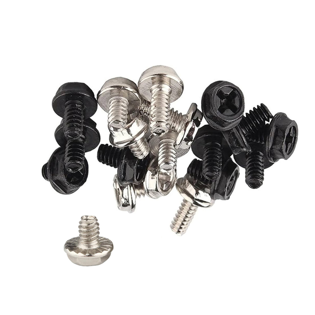 OEM #6-32 Thread 1/4" Computer Case Screws Hex Head with Washer for PC Power Supply HDD Motherboard