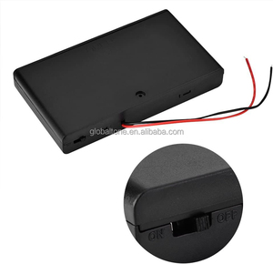 8 x AA di động Đen PP nhựa pin hộp trường hợp chủ với Slide <span class=keywords><strong>Cover</strong></span> & On/Off chuyển đổi cho 12V - Product Image 3