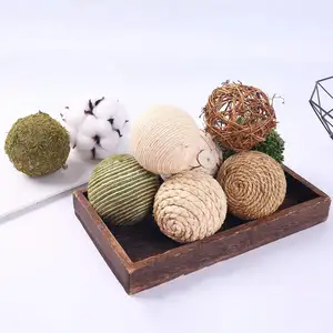Fall Decorative Ball Orb Rattan Ball Rattan Woven Orbs Spherical Bowl And Vase Filler