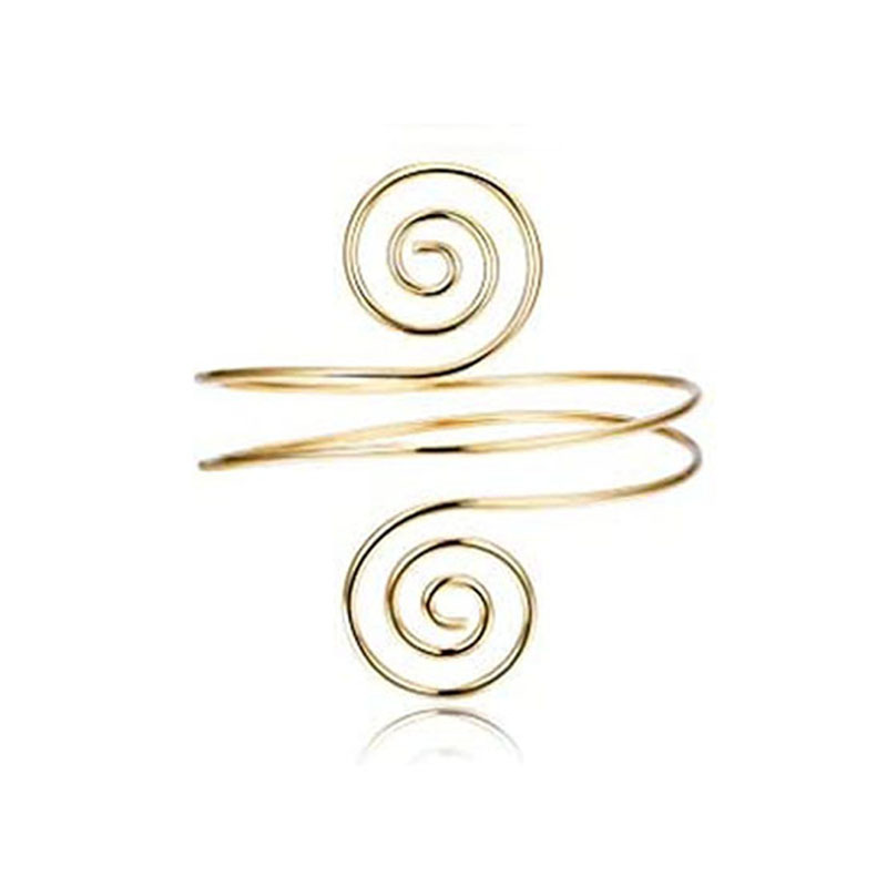 Golden round musical note armband