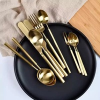 Joy Tableware Bulk Gold Flatware Gold Plated Stainless Steel Flatware Set